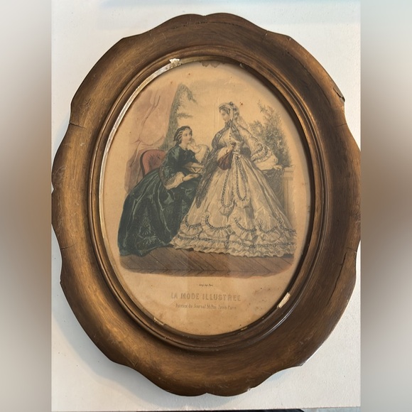 Vtg La Mode Illustree Beureaux du Journal 56 Rue Jacob Paris Leroy Imp Print - Picture 1 of 6